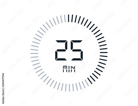 25 minutes timers Clocks, Timer 25 min icon Stock Vector | Adobe Stock