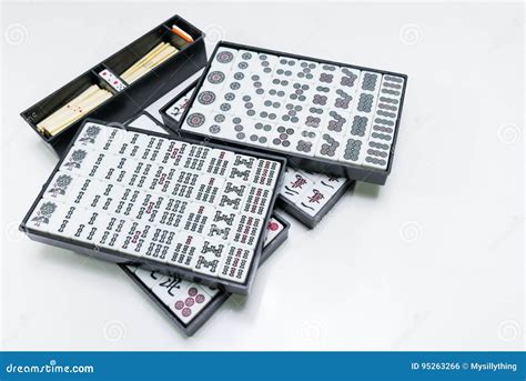 Mahjong The East Asia Game On White Background Stock Photo Image Of