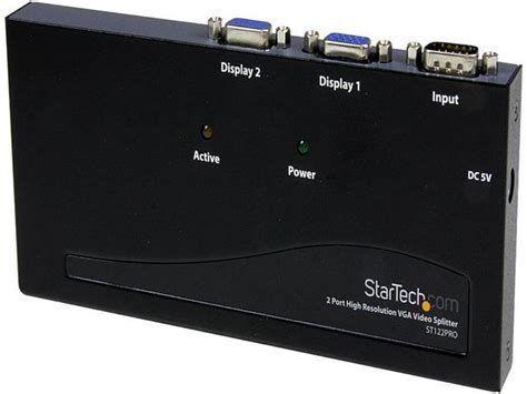 StarTech 2 Port High Resolution VGA Video Splitter 350 MHz