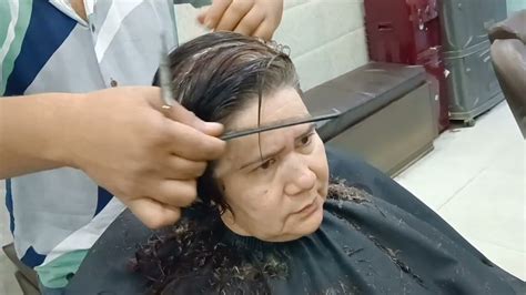 medium slope hair cut women hairstyle bella salon youtube