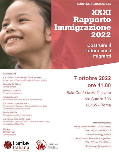 Il Ottobre La Presentazione A Roma Del Xxxi Rapporto Immigrazione