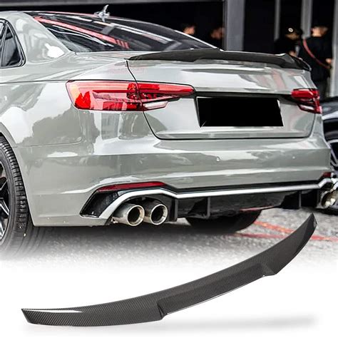 Buy Real Carbon Fiber Trunk Spoiler For Audi A4 S4 2017 2023 B9 Sedan