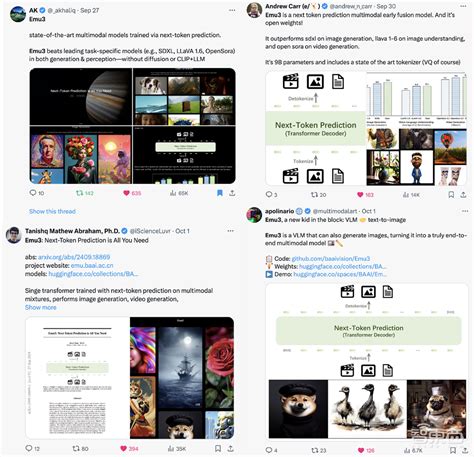 搞定图像文本视频大一统！智源发布多模态世界模型emu3：下一个token预测直通agi 智东西