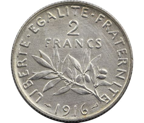 Pièce 2 Francs Semeuse 1916 horizondescollectionneurs