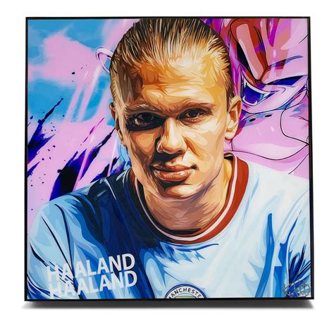 Erling Haaland Pop Art Poster "HAALAND" by Keetatat Sitthiket