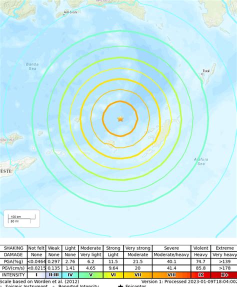 Fortissima Scossa Di Terremoto Di Mw Nel Mare Di Banda In Indonesia