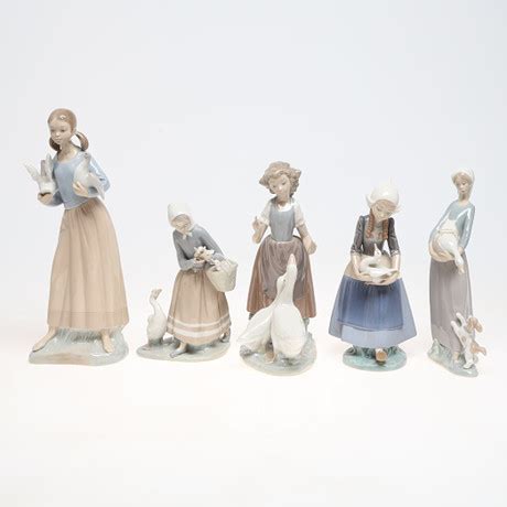 Figuren Teile Lladro Nao Zaphir M Dchen Mit G Nsen Und Hund