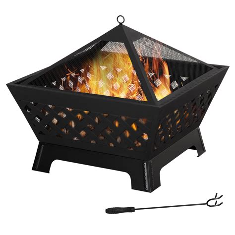 Outsunny Inch Outdoor Fire Pits Bonfire Wood Burning Firepit Bowl