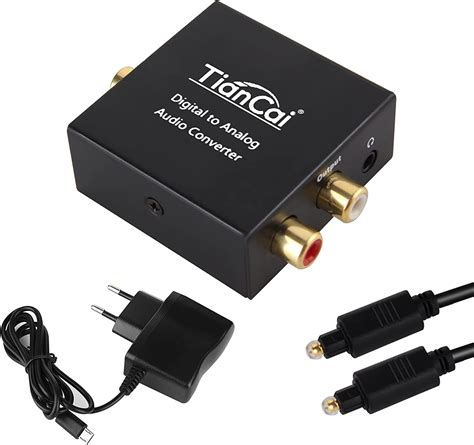 Tihokile DAC Digital SPDIF Toslink vers analogique stéréo R Lund 3 5 mm