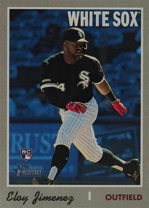 Eloy Jimenez 2019 Topps Heritage 516 Photo Variation Action PSA 10