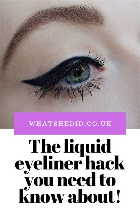 Liquid eyeliner hacks. Makeup hacks. Easy makeup tips. Liquid eyeliner ...