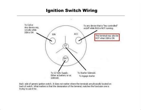 Chinese 4 Wire Ignition Switch Diagram