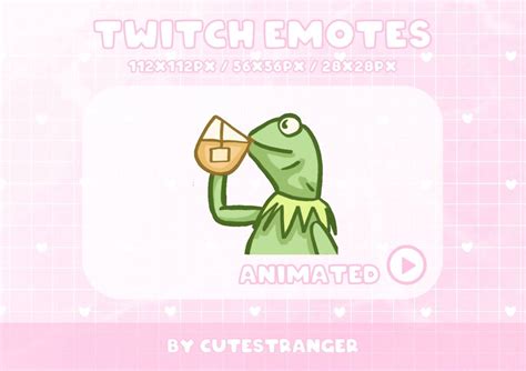 Animated Kermit Emote Sipping Tea Meme / Stream Graphics / - Etsy