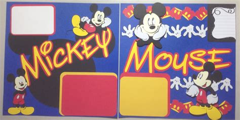 Mickey Mouse Layout Disney Scrapbook Crafts Mickey Mouse