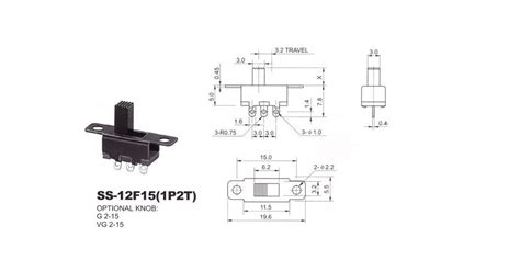 Jual SS12F15 1P2T SPDT Micro Slide Switch