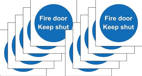 Buy Fire Door Keep Shut Safety Signs Pack Of 10 Stickers 100mm X