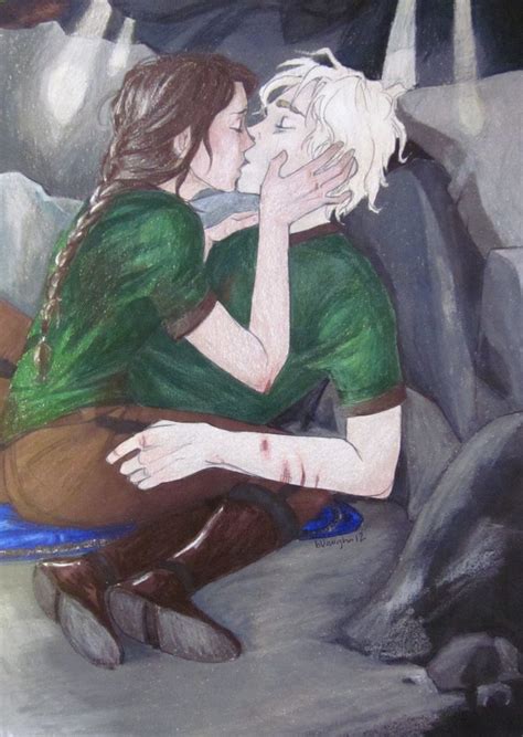 Katniss Kissing Peeta In The Cave The Hunger Games Fan Art 29370128 Fanpop