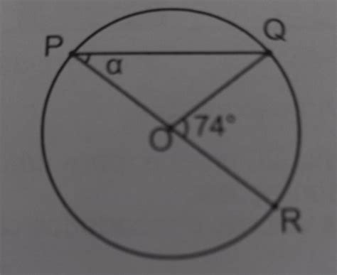 observe na figura abaixo a circunferência do centro O e os angulos QPR