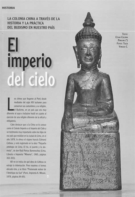 Patrimonio Cultural del Perú Los hijos del Celeste Imperio en el Perú