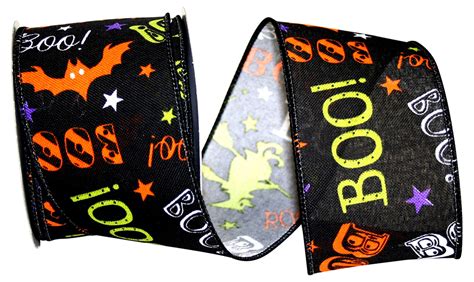 Boo Bats Halloween Wired Ribbon X Yards Wboobat