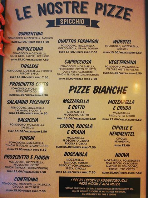 Menu Da Lo Spicchio Ristorante Borgo San Lorenzo