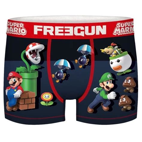 FREEGUN Caleçon Homme Mario Luigi Boxer Homme SUPER MARIO Sans