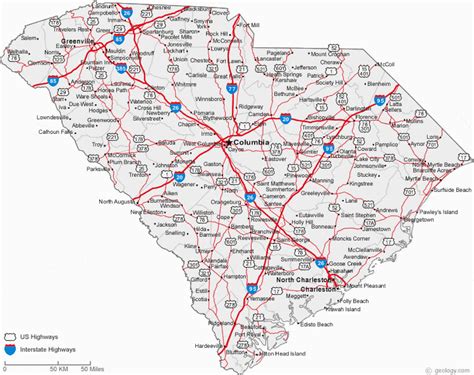 Road Map Of Georgia and south Carolina | secretmuseum