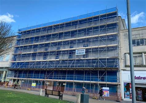 Plymouth Scaffolders Work On Site Of Former Bhs