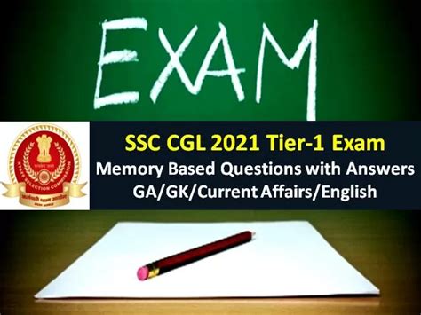 Ssc Cgl Exam Memory Based General Awareness Ga Questions With