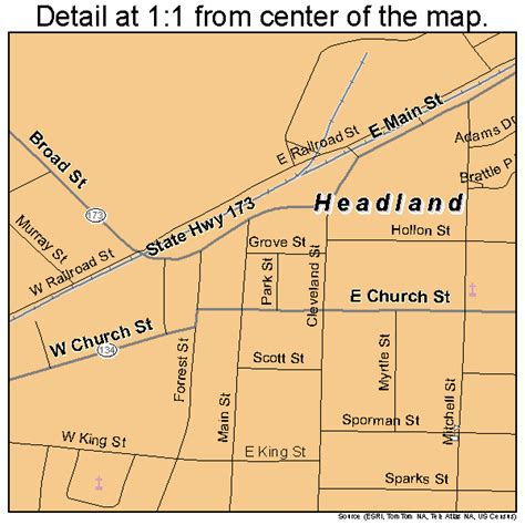 Headland Alabama Street Map 0133856