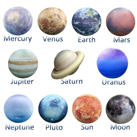 Snapklik.com : Vinfgoes Inflatable Space Planets Solar System Set- 8 Planets +Pluto+Sun And Moon ...