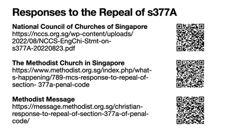 Repeal Of S377a — Holland Village Methodist Church