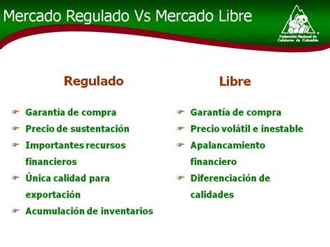 ASESORÍA CAFETERA MERCADO REGULADO VS MERCADO LIBRE