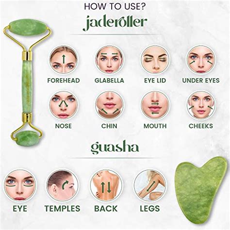 Rouleau De Jade Véritable Pierre De Gua Sha Visage Sérum Vitamine C