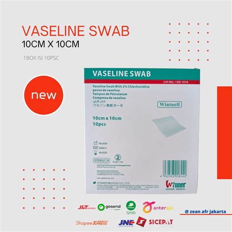 Jual Vaseline Swab 10cm X 10cm 1 Dus 10 Pcs Shopee Indonesia