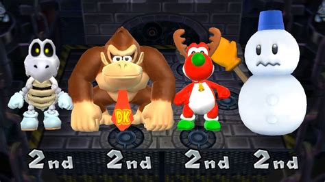 Mario Party Minigame Dry Bones Vs Donkey Kong Vs Yoshi Vs Snowman