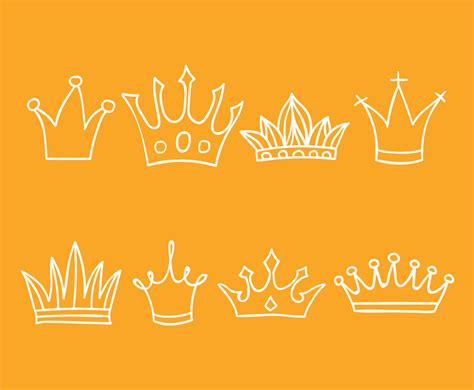 Hand Drawn Cartoon Crown Vector Set Vector Art & Graphics | freevector.com