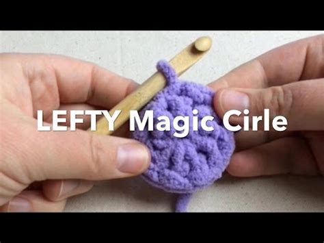 LEFTY How To Crochet A Magic Circle Left Handed With SLOW Motion