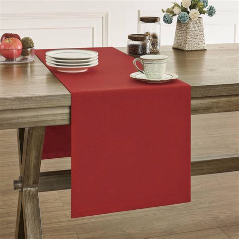 Amazon ZeeMart Basic Linen Style Table Runner 14 X 36 Inch Red