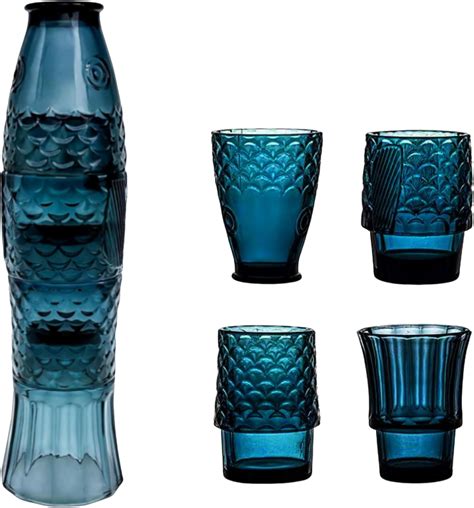 Amazon.com | Lipitaley Koi Fish Design Drinking Glasses, Stackable