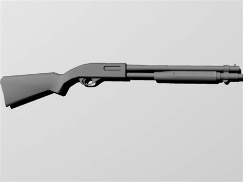 3d Model Remington Shotgun