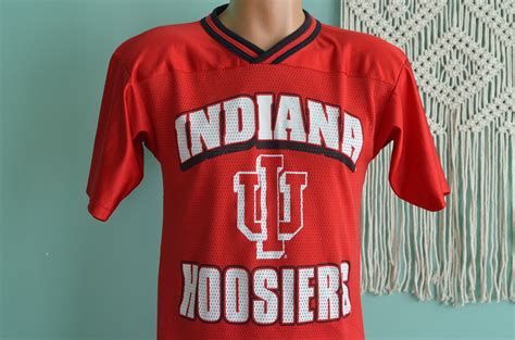 Vintage 90s Football Jersey Indiana University Iu Hoosiers Etsy België