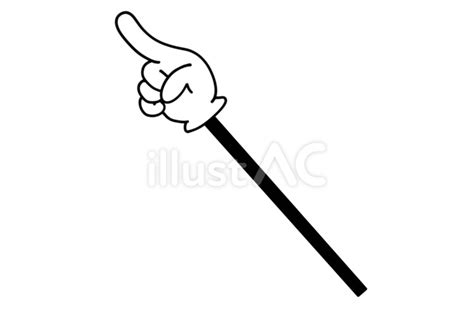 vectors pointing stick  black