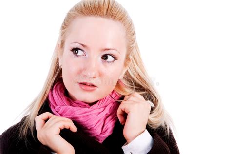 Sweet Blonde In Coat Stock Image Image Of Seduce Lovely