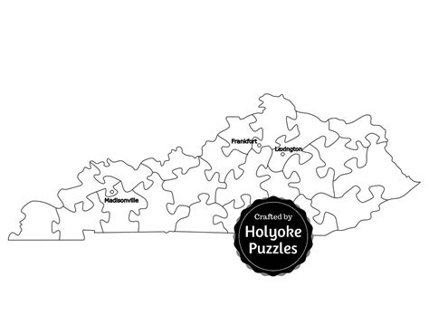 Kentucky State Map Puzzle Pattern Pdf Svg Png Etsy