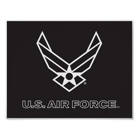 U.S. Air Force Logo - Black Poster | Zazzle | Blanco y negro, Negro, Pilot