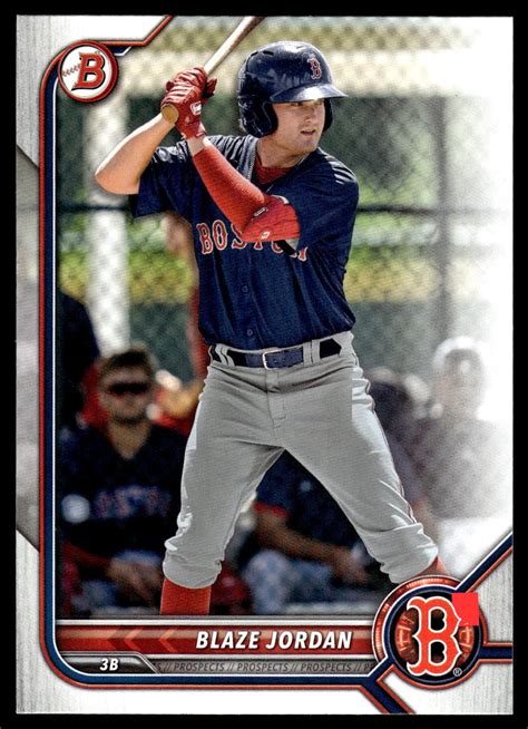 Bowman Prospects Blaze Jordan Bp Boston Red Sox C Ebay