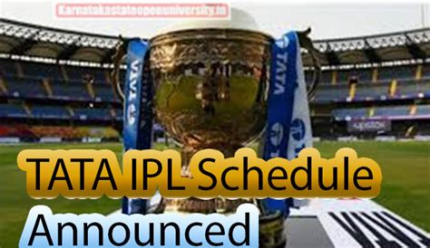 TATA IPL Schedule Announced 2024 Check Match Venue Time Table And Timing