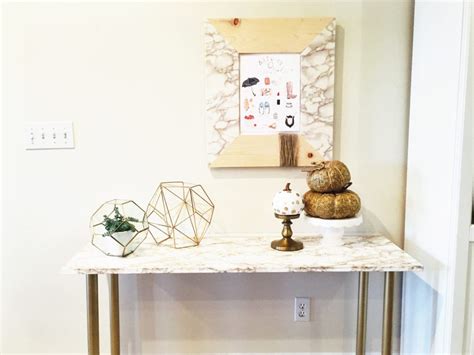 Ikea Hack Marble Table With Gold Legs And Trim The Glitzy Pear