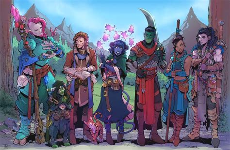 The Mighty Nein Fan Art Colored Ink By Max Dunbar Critical Role Characters Critical Role Fan